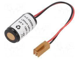Battery: lithium | 3.6V | 1/2AA,1/2R6 | connectors | 1200mAh