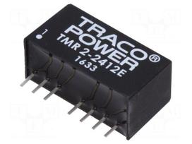 Converter: DC/DC | 2W | Uin: 18÷36V | Uout: 12VDC | Iout: 167mA | SIP8