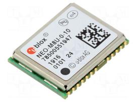 Module: GPS GLONASS/BEIDOU | ±2.5m | NMEA,UBX | -160dBm | 2.7÷3.6VDC