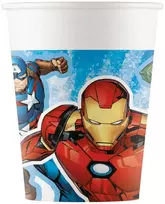 „Avengers“ visžaliai popieriniai puodeliai, 8 vnt., 200 ml, FSC