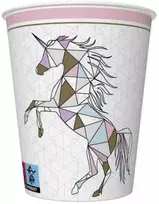 Vienaragio grafinio stiliaus popieriniai puodeliai „Laukiniai“ 8 vnt. po 250 ml