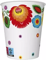Spalvoti iškirpti popieriniai puodeliai, 8 vnt. rinkinys, 250 ml