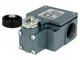 Limit switch | lever R 40mm, plastic roller Ø20mm | NO + NC | 10A