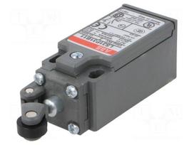 Limit switch | lever R 13,5mm, plastic roller Ø12,5mm | NO + NC