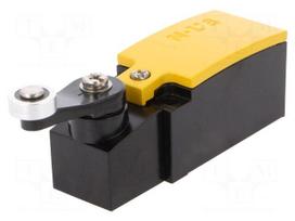 Limit switch | lever R 27mm, plastic roller Ø14mm | NO + NC | 6A
