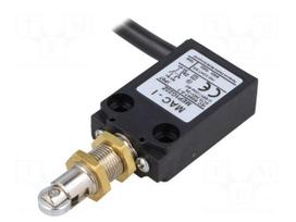 Limit switch | plunger with metal roller Ø10,4mm | NO + NC | 5A