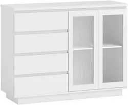 Aosom Komoda, 120x40x91 cm, Balta, MDF