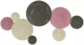 Aosom Sienų dekoracijų rinkinys, 110x58x7 cm, įvairiaspalvis, metalas