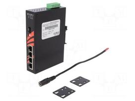 Industrial module: switch Ethernet | unmanaged | 12÷48VDC | RJ45 | 5W