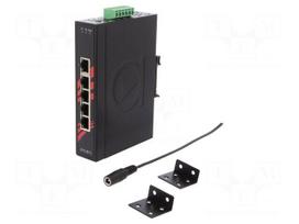 Industrial module: switch Ethernet | unmanaged | 12÷48VDC | RJ45 | 5W