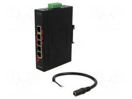 Industrial module: switch Ethernet | unmanaged | 12÷48VDC | RJ45 | 3W