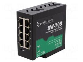 Industrial module: switch Ethernet | unmanaged | 5÷30VDC | RJ45