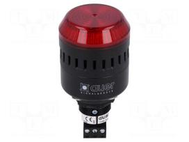 Signaller: lighting-sound | 24VAC | 24VDC | LED | red | IP65 | Ø45x83mm