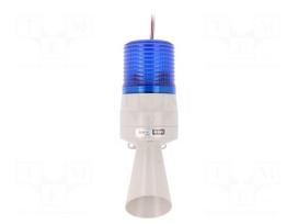 Signaller: lighting-sound | 24VDC | xenon arc lamp | blue | IP54