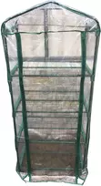 Šiltnamis su 4 lentynomis Mini/plieno rėmas/PVC L69cm W49cm H160cm