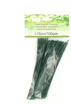 Tvirtinimai augalams L15cm/100vnt. metal./PE danga/žali