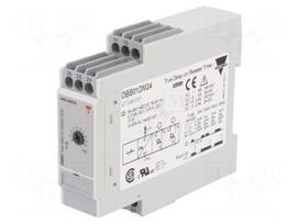 Timer | 0,1÷600s | DPDT | 24VDC/5A,250VAC/8A | 24÷240VAC | 24÷240VDC
