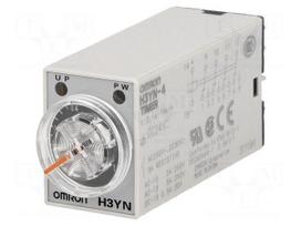 Timer | 0,1s÷10min | 4PDT | 250VAC/3A | 24VDC | socket | -10÷50°C | PIN: 14