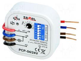 Timer | 0,1s÷10days | SPST-NO | 250VAC/5A | 24VAC | 24VDC | flush mount