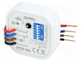 Timer | 0,1s÷10days | SPST-NO | 250VAC/5A | 230VAC | flush mount | IP20