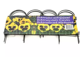 Dekoratyvinės tvorelės 4vnt. H24cm/L25cm juodos