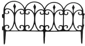 Dekoratyvinė tvorelė L60.5cm H32.5cm juoda/plastikinė