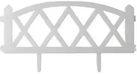 Dekoratyvinė tvorelė L60cm H32.5cm balta/plastikinė