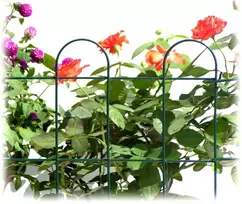 Gl Plastic Dekoratyvinė tvorelė L30cm/H22cm 3vnt. metalinės/žalios