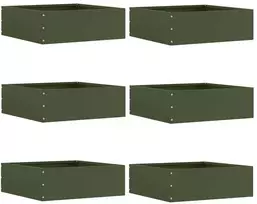 Vejo kraštas 6 pcs Alyvuogių žalia 40 x 40 x 13 cm Plienas