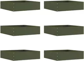 Vejo kraštas 6 pcs Alyvuogių žalia 50 x 50 x 13 cm Plienas