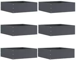 Vejo kraštas 6 pcs Antracitas 40 x 40 x 13 cm Plienas