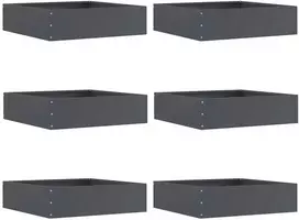 Vejo kraštas 6 pcs Antracitas 50 x 50 x 13 cm Plienas