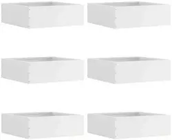 Vejo kraštas 6 pcs Balta 40 x 40 x 13 cm Plienas