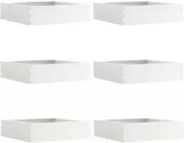 Vejo kraštas 6 pcs Balta 50 x 50 x 13 cm Plienas