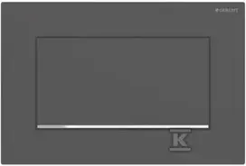 Geberit „Sigma10“ kvadratinis mygtukas, 246 x 164 mm, su „stop-and-go“, matinės juodos spalvos / chromuotas