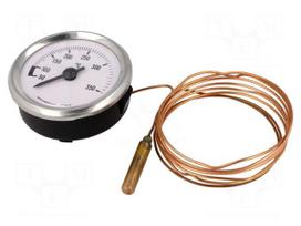 Sensor: thermometer with capillary | Body dim: Ø52x25mm | max.65°C