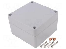 Enclosure: multipurpose | X: 140mm | Y: 140mm | Z: 91mm | aluminium | grey