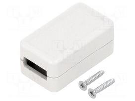 Enclosure: for USB | X: 20mm | Y: 35mm | Z: 15.5mm | ABS | grey