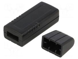 Enclosure: for USB | X: 20mm | Y: 66mm | Z: 12mm | ABS | black