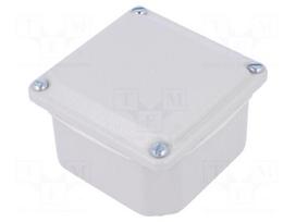 Enclosure: multipurpose | X: 85mm | Y: 85mm | Z: 49mm | steel | grey | IP55