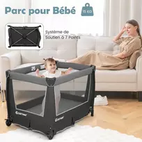 Promotions Sulankstoma kelioninė lovytė ir maniežas 103x74x73 cm pilka, su laikymo vieta