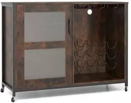 Promotions Bufetas, 108x40x81 cm, rudas, LED apšvietimas, laikymo vieta