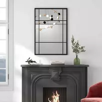 Promotions Sieninis veidrodis, 101,5x71x3 cm, juodas, metalinis rėmas