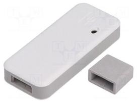 Enclosure: for USB | X: 25mm | Y: 58mm | Z: 10mm | TEK-BERRY | light grey