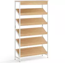 Promotions Lentyna, 6 lygių pastatoma lentyna, 90x30x161 cm, ruda, metalinis rėmas