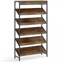 Promotions Lentyna, 6 pakopų pastatoma lentyna, 90x30x161 cm, ruda, metalinis rėmas