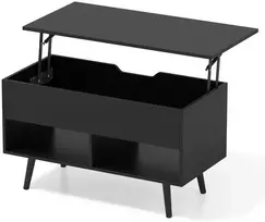 Promotions Kavos staliukas, 80x40x46 cm, juodas, medinis, su laikymo vieta