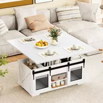 Promotions Kavos staliukas, 105x54x48.5 cm, balta, reguliuojamo aukščio