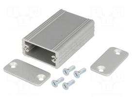 Enclosure: with panel | AKG | X: 33mm | Y: 50mm | Z: 16mm | aluminium | grey