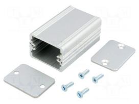 Enclosure: with panel | AKG | X: 33mm | Y: 50mm | Z: 24mm | aluminium | grey